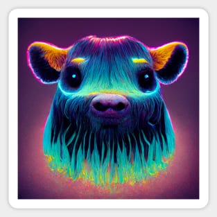 Psychedelic Cow Sticker